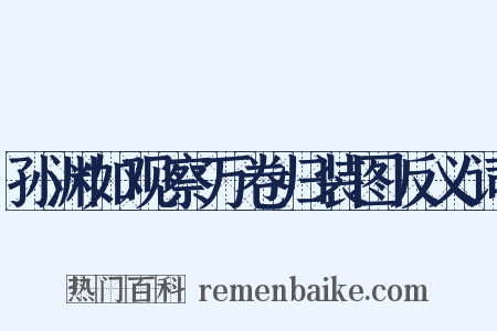 孙渊如观察万卷归装图反义词是什么意思的图片